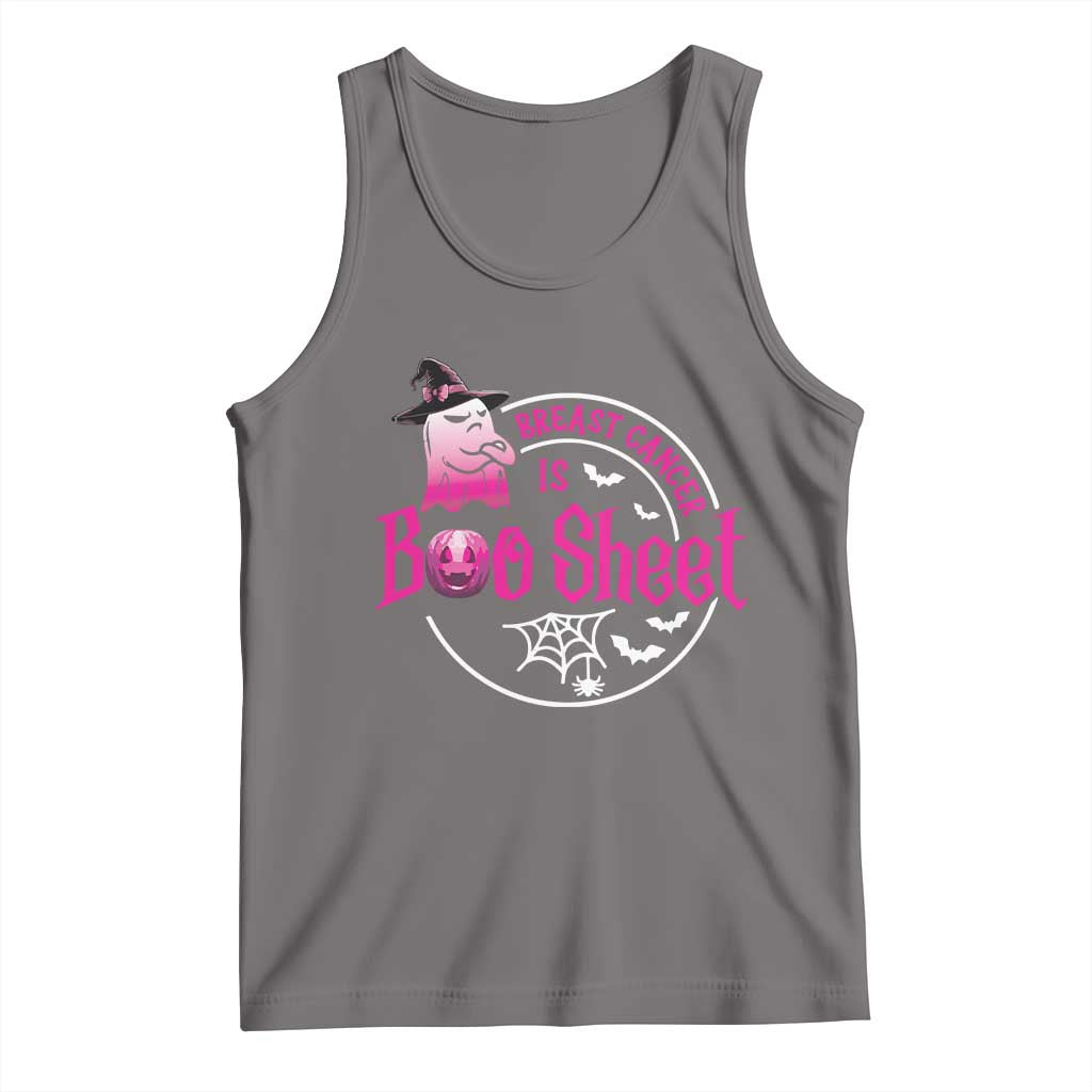 Breast Cancer Is Boo Sheet Tank Top October Ghost Pink Ribbon TS10 Deep Heather Print Your Wear