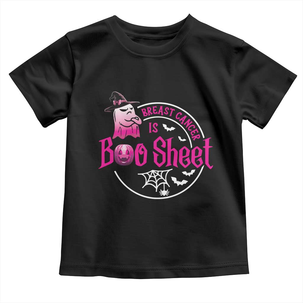 Breast Cancer Is Boo Sheet Toddler T Shirt October Ghost Pink Ribbon TS10 Black Print Your Wear