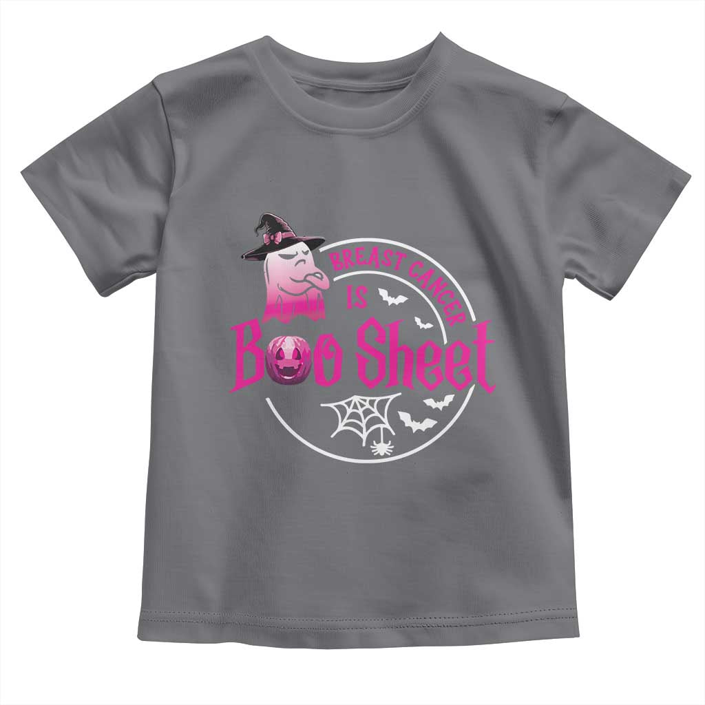 Breast Cancer Is Boo Sheet Toddler T Shirt October Ghost Pink Ribbon TS10 Charcoal Print Your Wear