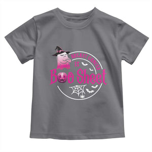 Breast Cancer Is Boo Sheet Toddler T Shirt October Ghost Pink Ribbon TS10 Charcoal Print Your Wear
