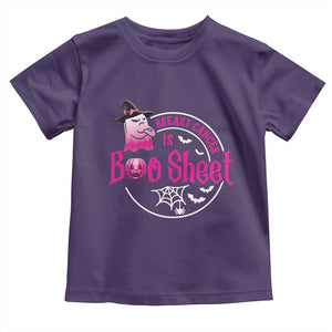 Breast Cancer Is Boo Sheet Toddler T Shirt October Ghost Pink Ribbon TS10 Purple Print Your Wear