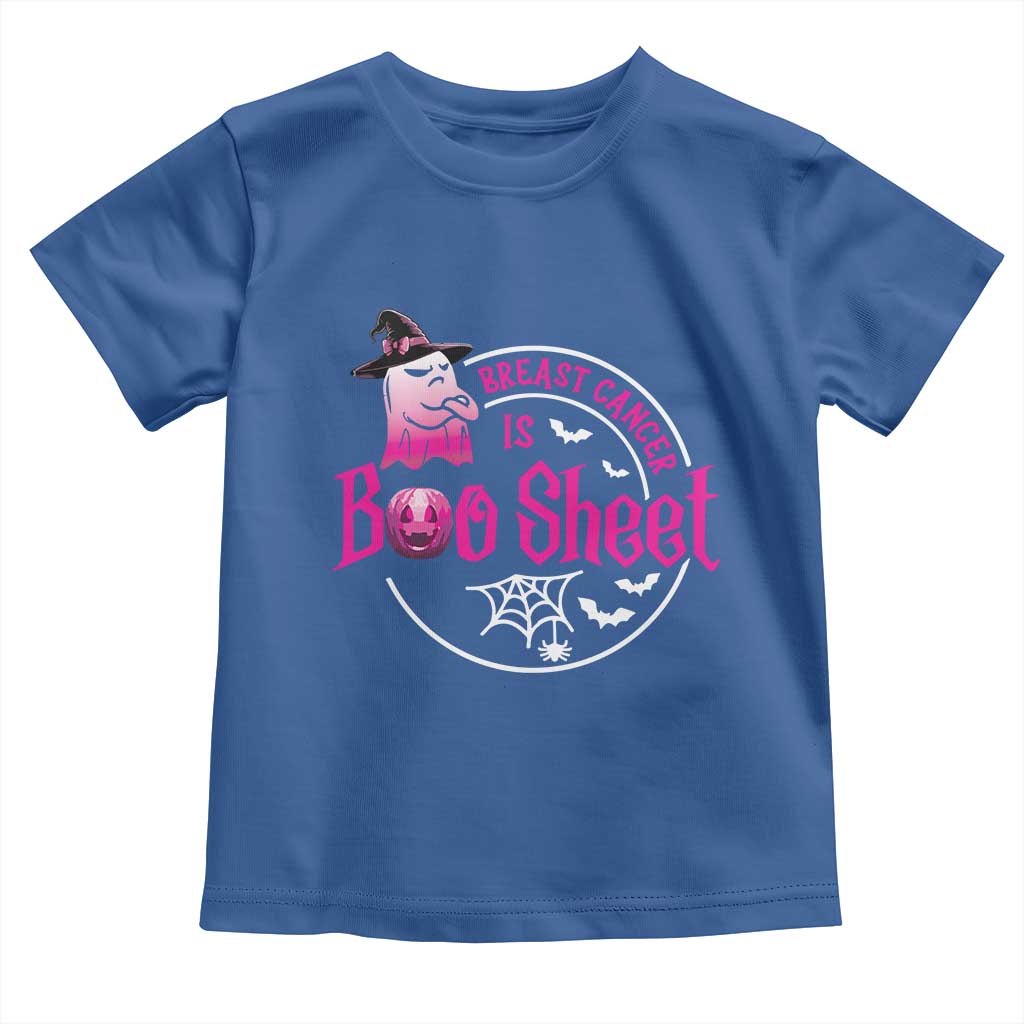 Breast Cancer Is Boo Sheet Toddler T Shirt October Ghost Pink Ribbon TS10 Royal Blue Print Your Wear