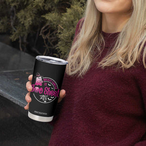 Breast Cancer Is Boo Sheet Tumbler Cup October Ghost Pink Ribbon - Print Your Wear