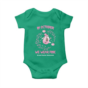 Breast Cancer Halloween Baby Onesie In October Ghost Wear Pink Black Cat TS10 Irish Green Print Your Wear