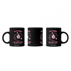 Breast Cancer Halloween Coffee Mug In October Ghost Wear Pink Black Cat TS10 Print Your Wear