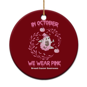 Breast Cancer Halloween Ceramic Ornament In October Ghost Wear Pink Black Cat TS10 1pc Red Print Your Wear