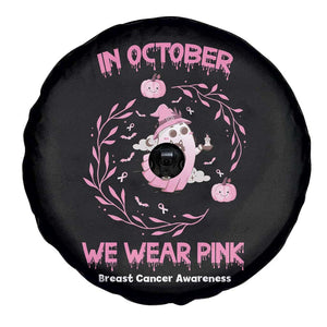 Breast Cancer Halloween Spare Tire Cover In October Ghost Wear Pink Black Cat TS10 Print Your Wear