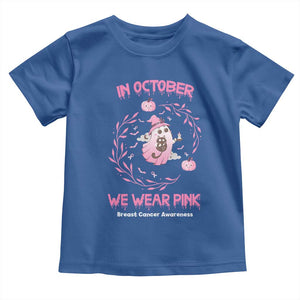 Breast Cancer Halloween Toddler T Shirt In October Ghost Wear Pink Black Cat TS10 Royal Blue Print Your Wear