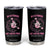 Breast Cancer Halloween Tumbler Cup In October Ghost Wear Pink Black Cat - Print Your Wear