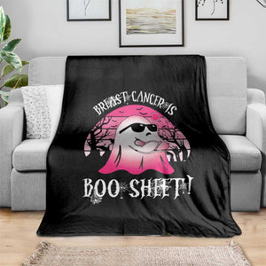 Breast Cancer Is Boo Sheet Throw Blanket In October Ghost Wear Pink TS10 Print Your Wear