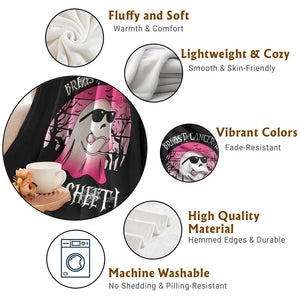 Breast Cancer Is Boo Sheet Throw Blanket In October Ghost Wear Pink TS10 Print Your Wear
