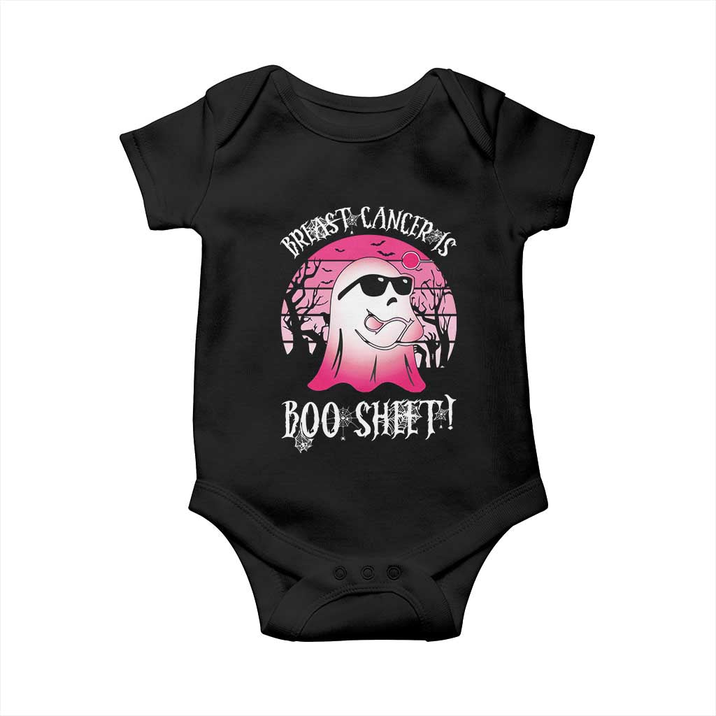 Breast Cancer Is Boo Sheet Baby Onesie In October Ghost Wear Pink TS10 Black Print Your Wear