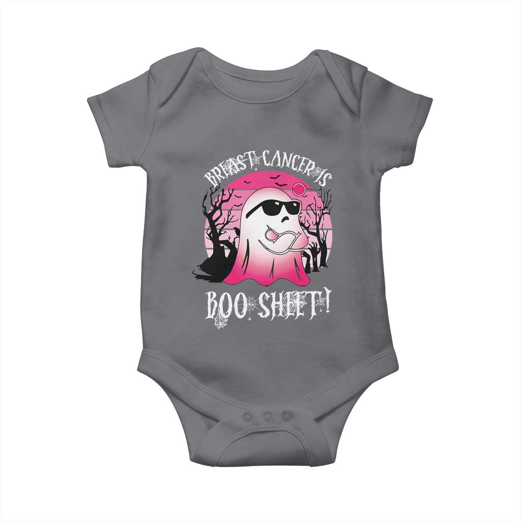 Breast Cancer Is Boo Sheet Baby Onesie In October Ghost Wear Pink TS10 Charcoal Print Your Wear