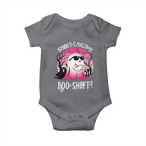 Breast Cancer Is Boo Sheet Baby Onesie In October Ghost Wear Pink TS10 Charcoal Print Your Wear