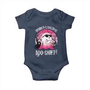 Breast Cancer Is Boo Sheet Baby Onesie In October Ghost Wear Pink TS10 Navy Print Your Wear