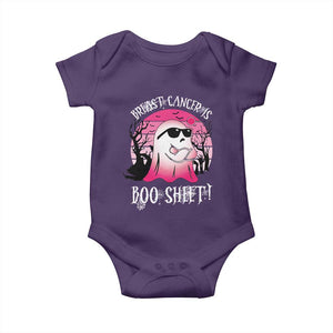 Breast Cancer Is Boo Sheet Baby Onesie In October Ghost Wear Pink TS10 Purple Print Your Wear