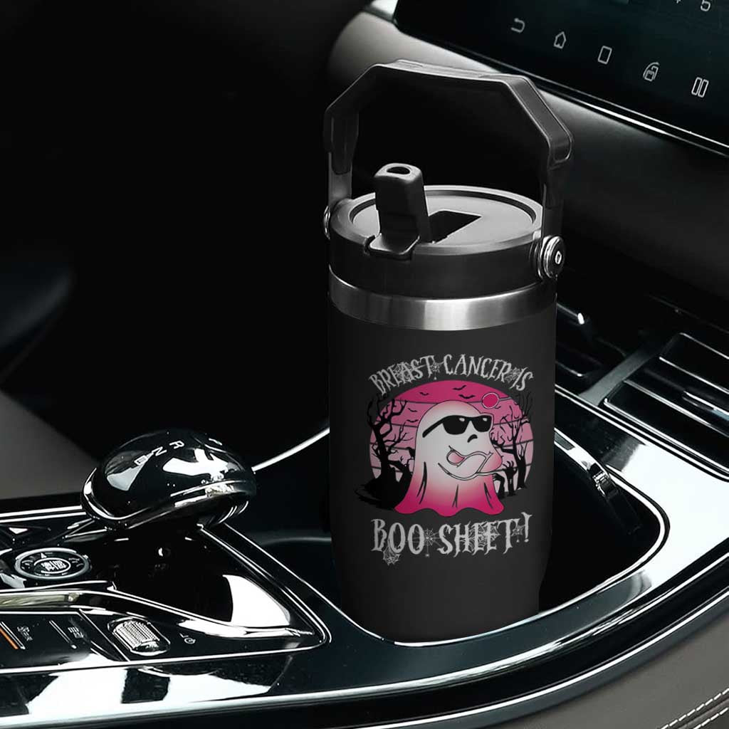 Breast Cancer Is Boo Sheet Flip Straw Tumbler In October Ghost Wear Pink TS10 Print Your Wear