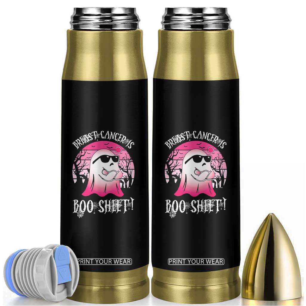 Breast Cancer Is Boo Sheet Bullet Tumbler In October Ghost Wear Pink TS10 Black Print Your Wear