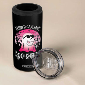 Breast Cancer Is Boo Sheet 4 in 1 Can Cooler Tumbler In October Ghost Wear Pink TS10 Print Your Wear