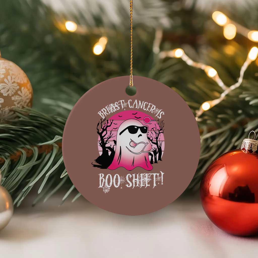 Breast Cancer Is Boo Sheet Ceramic Ornament In October Ghost Wear Pink TS10 1pc Mocha Print Your Wear