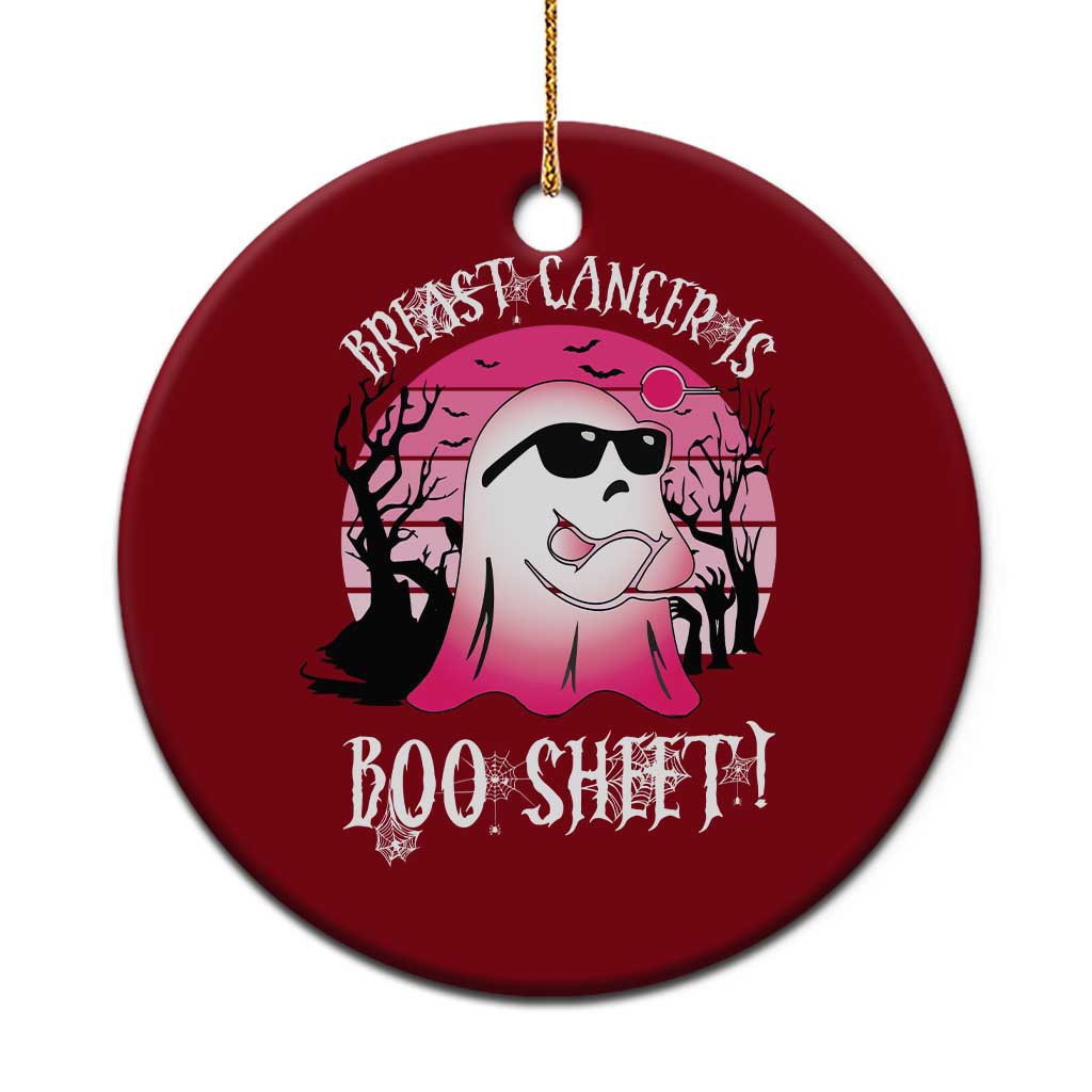 Breast Cancer Is Boo Sheet Ceramic Ornament In October Ghost Wear Pink TS10 1pc Red Print Your Wear