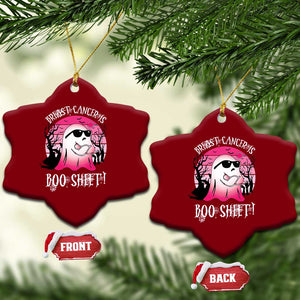 Breast Cancer Is Boo Sheet Ceramic Ornament In October Ghost Wear Pink TS10 Print Your Wear
