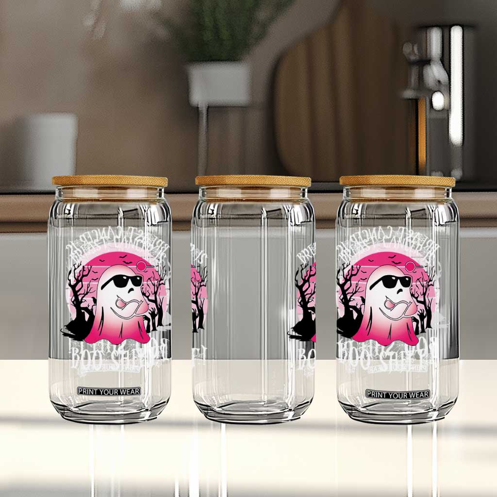 Breast Cancer Is Boo Sheet Glass Can In October Ghost Wear Pink TS10 Print Your Wear