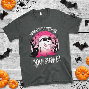 Breast Cancer Is Boo Sheet T Shirt In October Ghost Wear Pink TS10 Dark Heather Print Your Wear