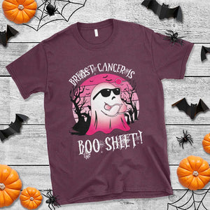 Breast Cancer Is Boo Sheet T Shirt In October Ghost Wear Pink TS10 Maroon Print Your Wear