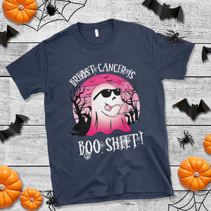 Breast Cancer Is Boo Sheet T Shirt In October Ghost Wear Pink TS10 Navy Print Your Wear