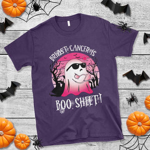 Breast Cancer Is Boo Sheet T Shirt In October Ghost Wear Pink TS10 Purple Print Your Wear