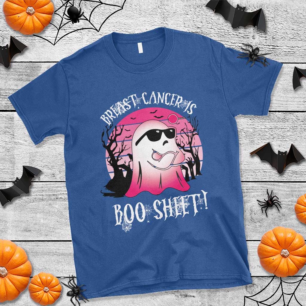 Breast Cancer Is Boo Sheet T Shirt In October Ghost Wear Pink TS10 Royal Blue Print Your Wear