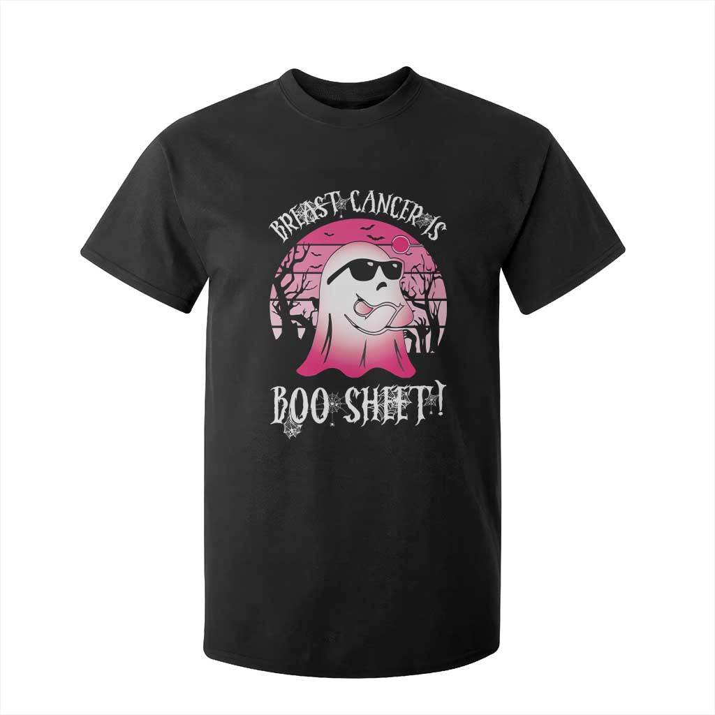 Breast Cancer Is Boo Sheet T Shirt For Kid In October Ghost Wear Pink TS10 Black Print Your Wear