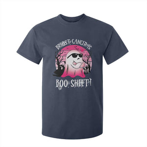Breast Cancer Is Boo Sheet T Shirt For Kid In October Ghost Wear Pink TS10 Navy Print Your Wear