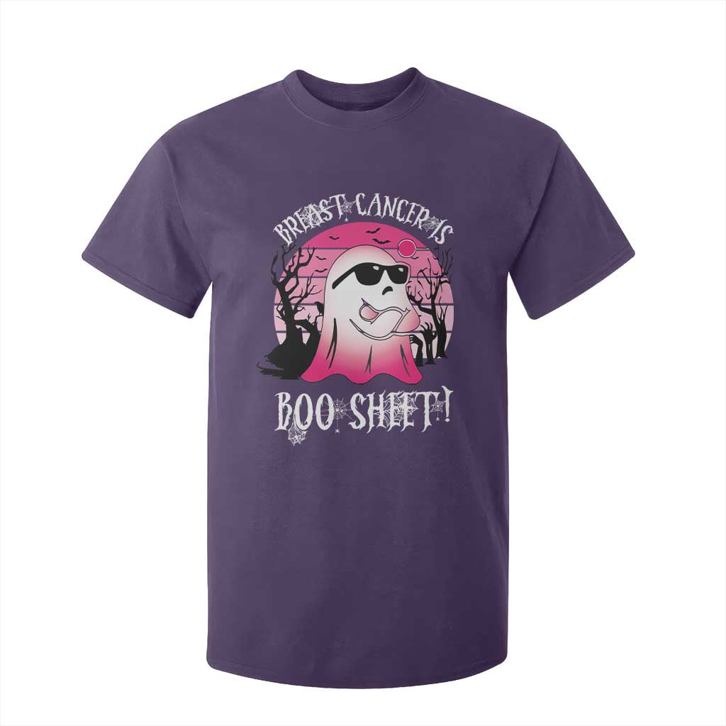 Breast Cancer Is Boo Sheet T Shirt For Kid In October Ghost Wear Pink TS10 Purple Print Your Wear