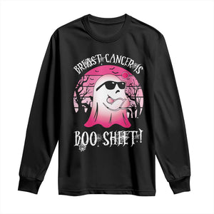 Breast Cancer Is Boo Sheet Long Sleeve Shirt In October Ghost Wear Pink - Print Your Wear