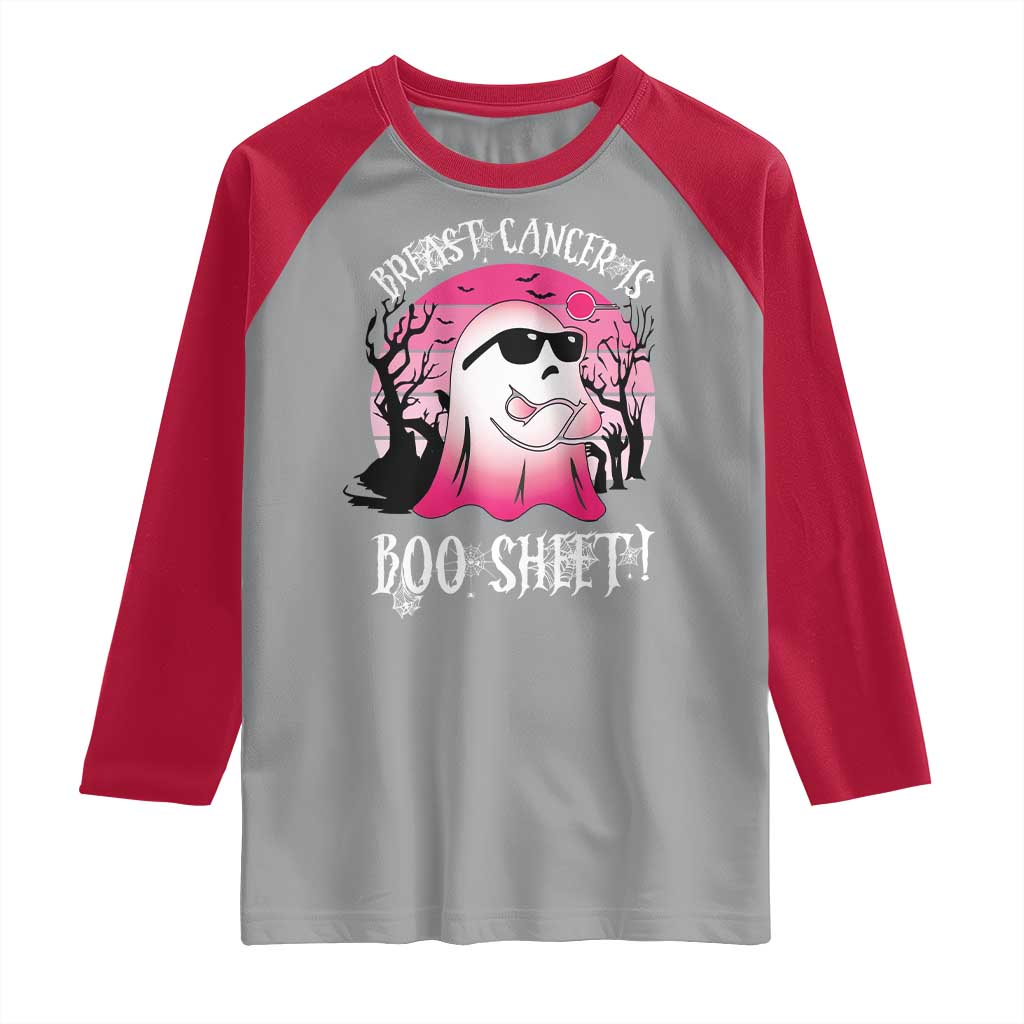 Breast Cancer Is Boo Sheet Raglan Shirt In October Ghost Wear Pink TS10 Sport Gray Red Print Your Wear