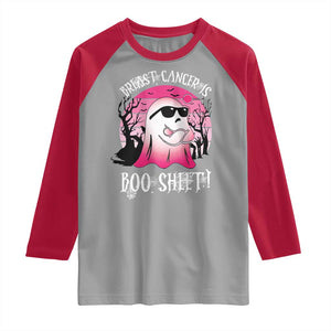 Breast Cancer Is Boo Sheet Raglan Shirt In October Ghost Wear Pink TS10 Sport Gray Red Print Your Wear