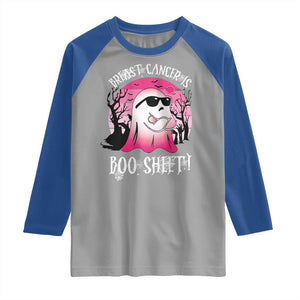Breast Cancer Is Boo Sheet Raglan Shirt In October Ghost Wear Pink TS10 Sport Gray Royal Print Your Wear