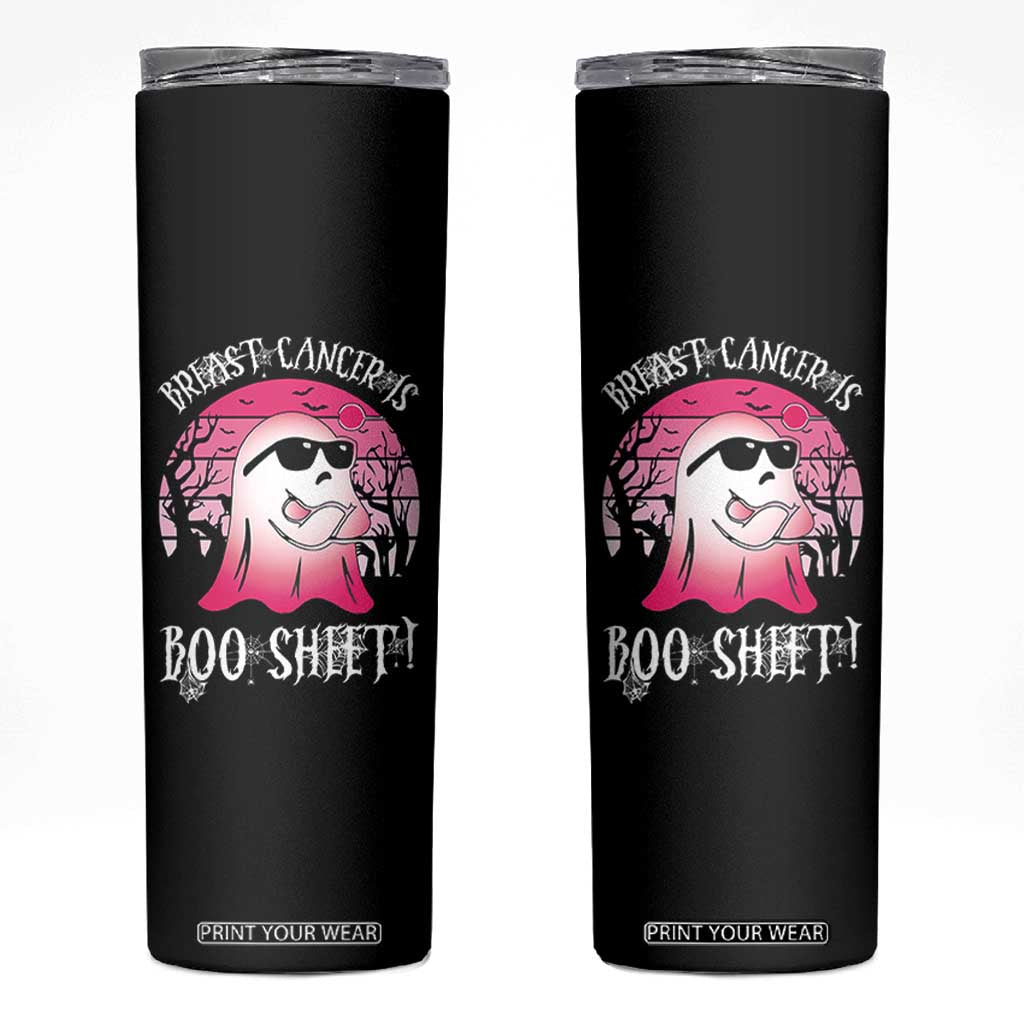 Breast Cancer Is Boo Sheet Skinny Tumbler In October Ghost Wear Pink TS10 Black Print Your Wear
