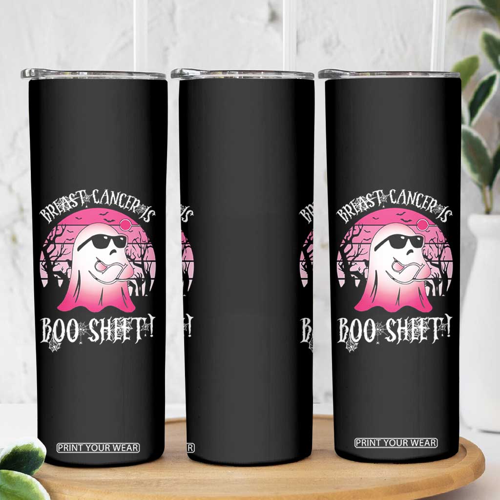 Breast Cancer Is Boo Sheet Skinny Tumbler In October Ghost Wear Pink TS10 Print Your Wear