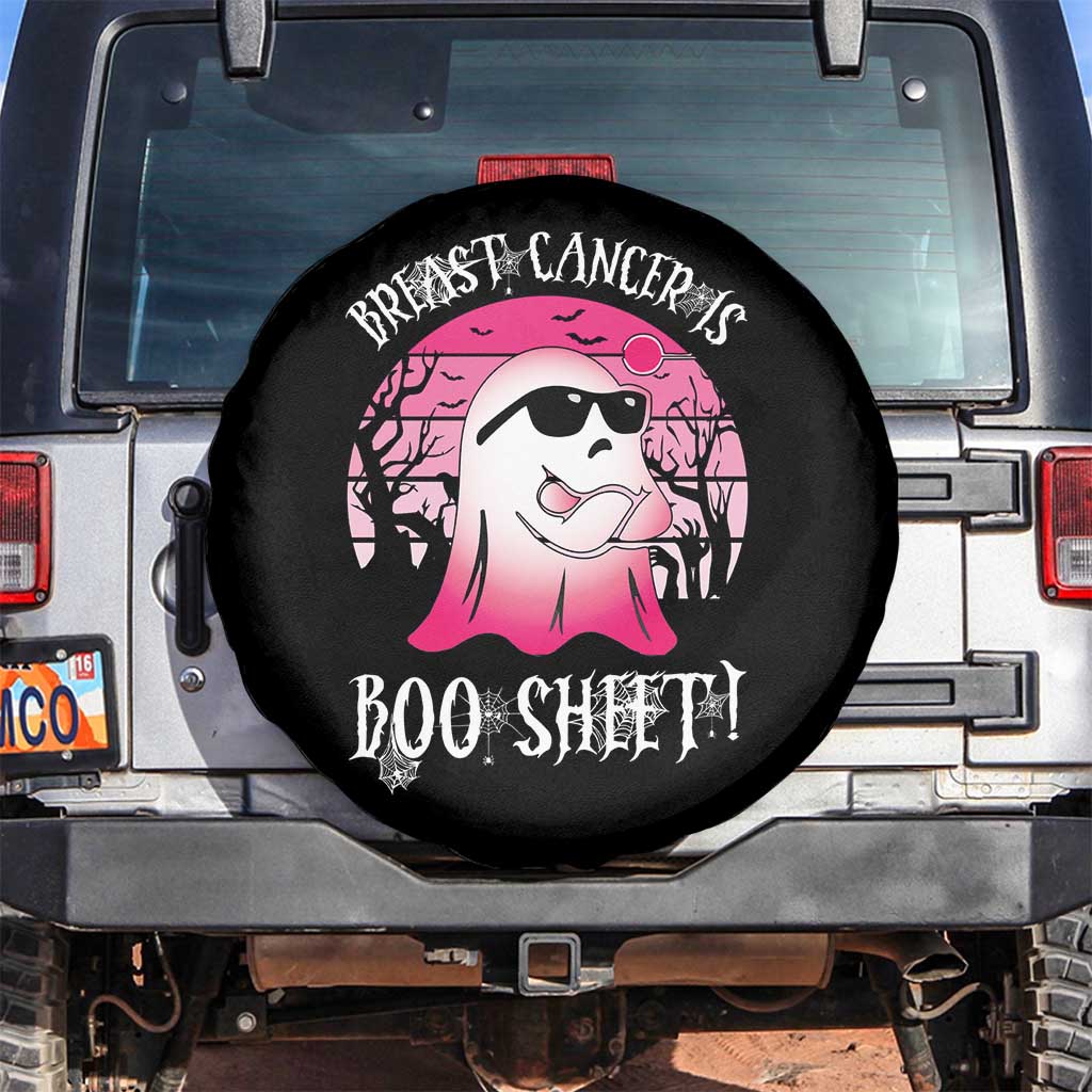 Breast Cancer Is Boo Sheet Spare Tire Cover In October Ghost Wear Pink TS10 No hole Black Print Your Wear
