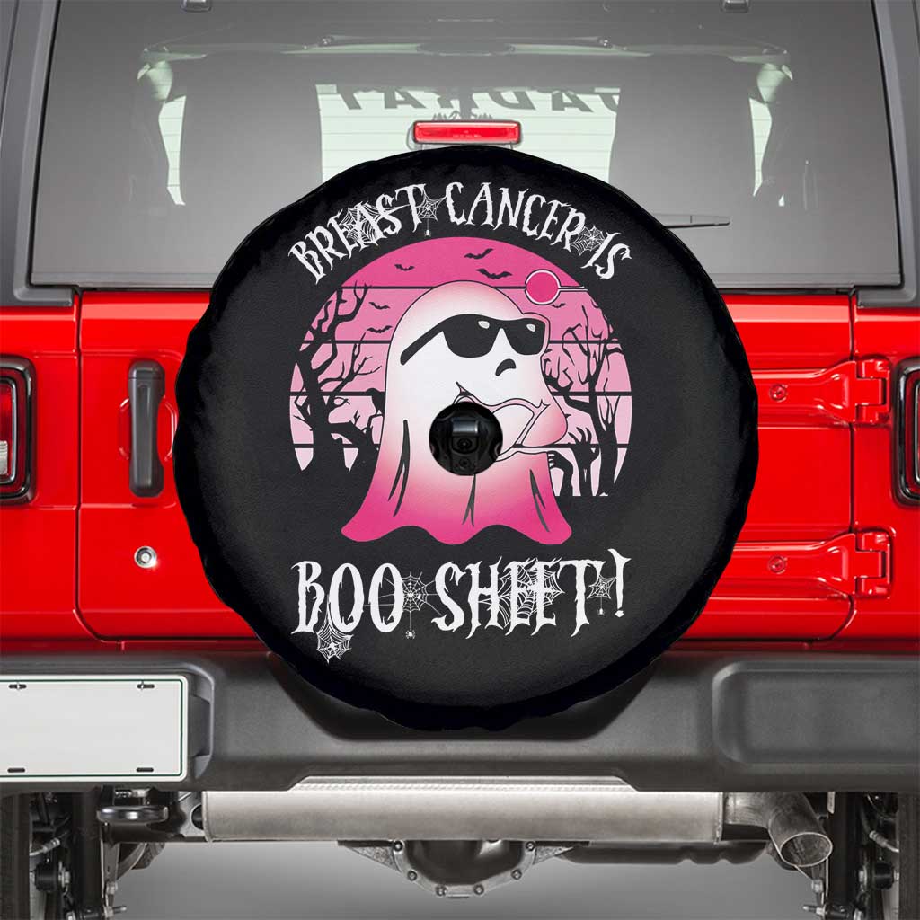 Breast Cancer Is Boo Sheet Spare Tire Cover In October Ghost Wear Pink TS10 Black Print Your Wear