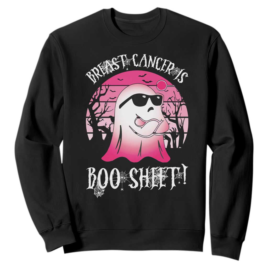 Breast Cancer Is Boo Sheet Sweatshirt In October Ghost Wear Pink - Print Your Wear