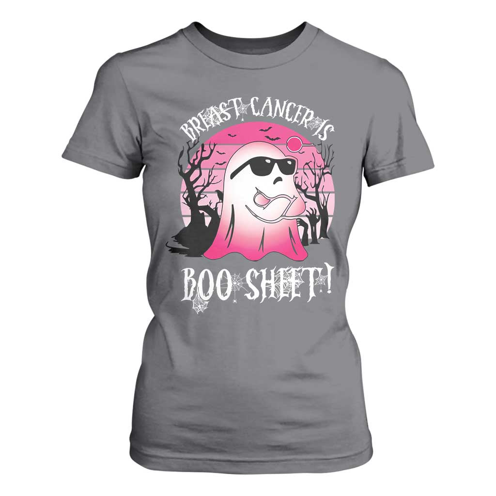 Breast Cancer Is Boo Sheet T Shirt For Women In October Ghost Wear Pink TS10 Charcoal Print Your Wear