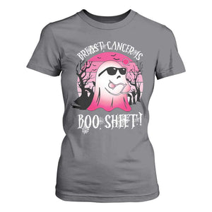 Breast Cancer Is Boo Sheet T Shirt For Women In October Ghost Wear Pink TS10 Charcoal Print Your Wear