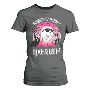 Breast Cancer Is Boo Sheet T Shirt For Women In October Ghost Wear Pink TS10 Dark Heather Print Your Wear