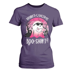 Breast Cancer Is Boo Sheet T Shirt For Women In October Ghost Wear Pink TS10 Purple Print Your Wear
