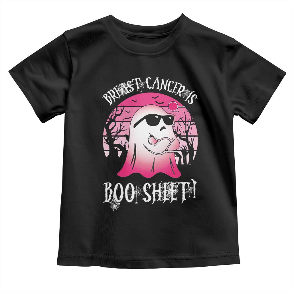 Breast Cancer Is Boo Sheet Toddler T Shirt In October Ghost Wear Pink TS10 Black Print Your Wear