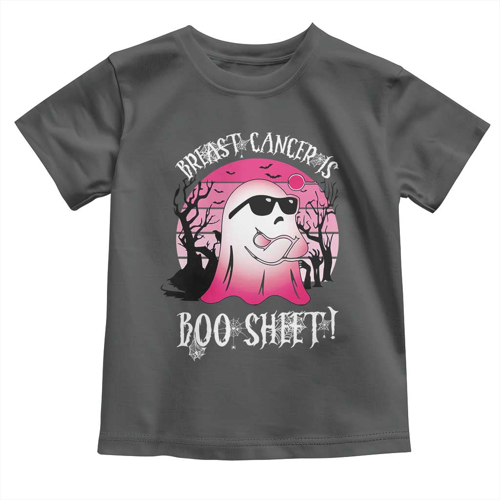 Breast Cancer Is Boo Sheet Toddler T Shirt In October Ghost Wear Pink TS10 Dark Heather Print Your Wear
